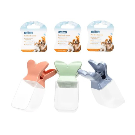 Łyżka do karmy z klipsem do zamykania torebek