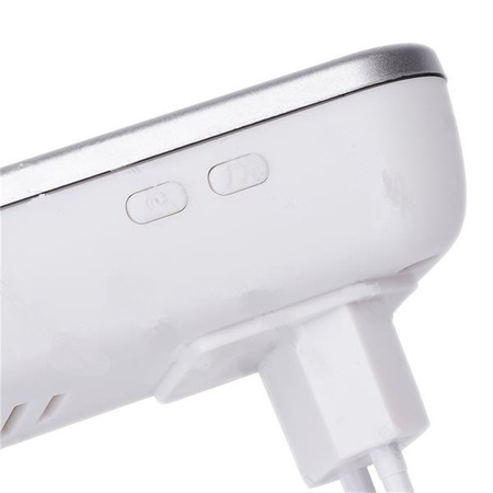 Dzwonek do drzwi biało-srebrny