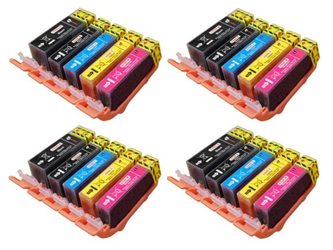 Zestaw 20x tusz do Canon PGI 525 CLI 526 CMYK zamienniki