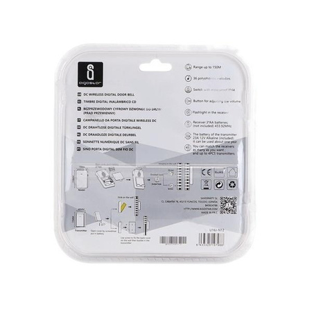 Dzwonek do drzwi czarno-złoty