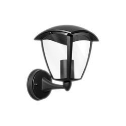 Lampa zewnętrzna ścienna ozdobna czarna 215x170x235mm