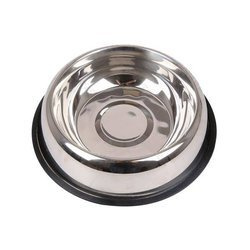 Miska metalowa dla psa kota na gumie 25,5 cm