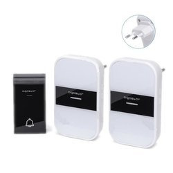 Dzwonek do drzwi + 2 odbiorniki biało-czarny