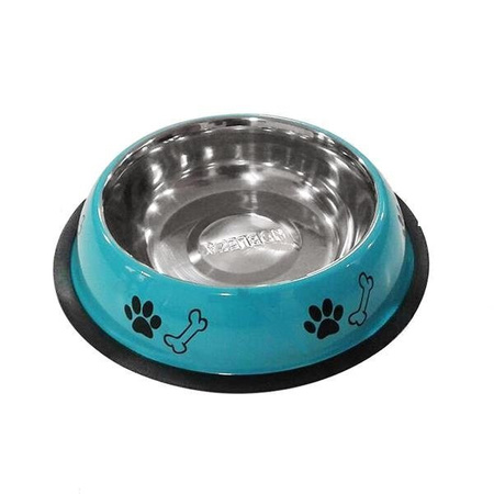 Miska metalowa dla psa kota na gumie XL