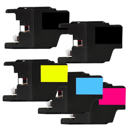 Zestaw 5x tusz do Brother LC 1220/1240/1280 XL CMYK zamienniki
