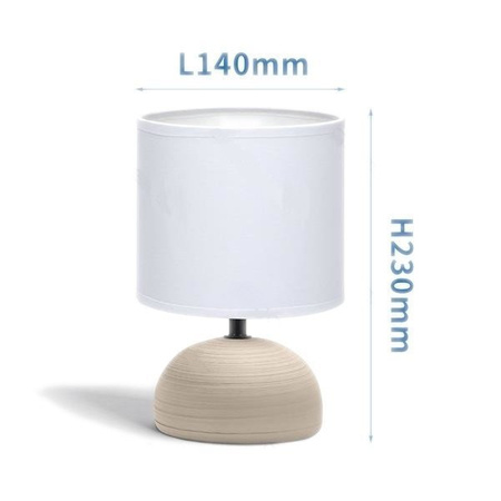 Lampka stołowa 23x14x14cm beżowa