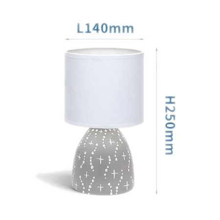 Lampka stołowa 25x14x14cm szara