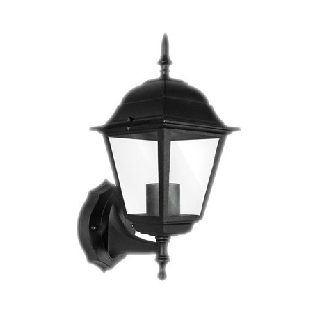Lampa zewnętrzna ścienna ozdobna czarna 195x150x355mm