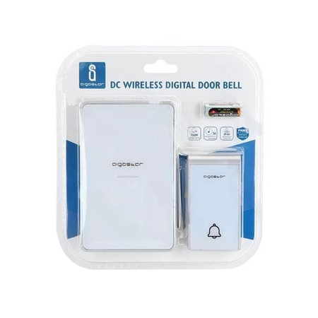 Dzwonek do drzwi biało-srebrny