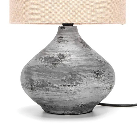 Lampka stołowa brązowo-szara