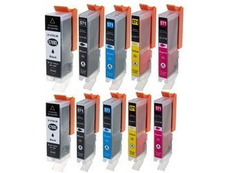 Zestaw 10x tusz do Canon PGI 570 XL / CLI 571 zamienniki