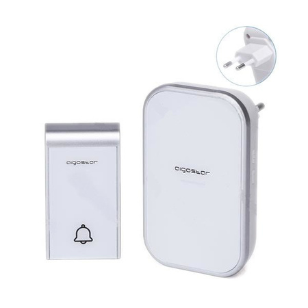 Dzwonek do drzwi biało-srebrny