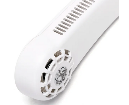 Przenośny wentylator na szyję, 8 cali, 3 prędkości, 2000 mAh, biały