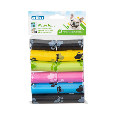 Worki na psie odchody 12 rolek w łapy