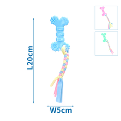 Zabawka dla psa gryzak z przeciągaczem 20cm kość