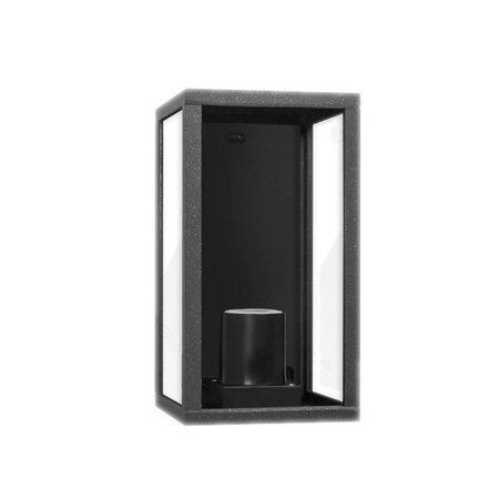 Lampa zewnętrzna ścienna ozdobna prostokątna czarna 215x170x235mm