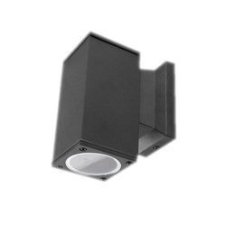 Lampa zewnętrzna ścienna kwadratowa  czarna 127x60x106mm