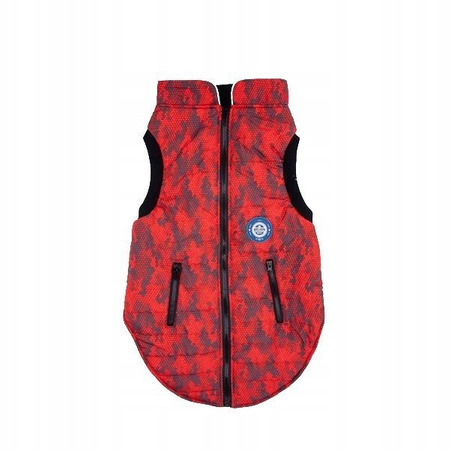 Ciepła kurtka zimowa średnie/duże psy nadruk