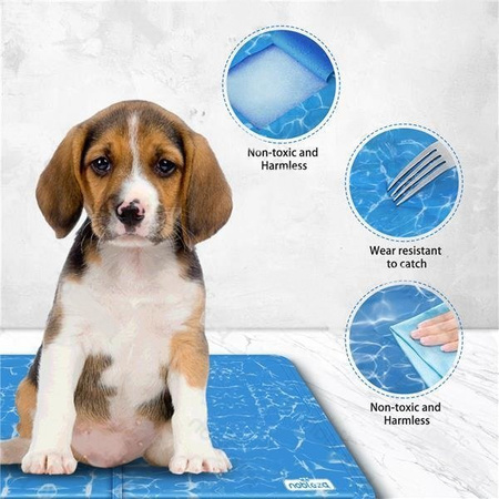 Mata chłodząca dla zwierząt 40x50cm S niebieska