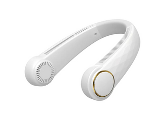 Przenośny wentylator na szyję, 8 cali, 3 prędkości, 2000 mAh, biały