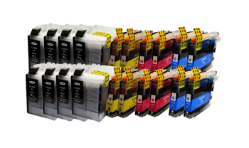 Zestaw 20x tusz do BROTHER LC529/525 XL CMYK zamienniki