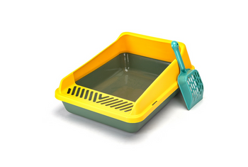 Kuweta dla kota zielono-żółta