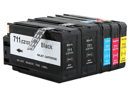 Zestaw 5x tusz do HP 711XL CMYK + K zamienniki