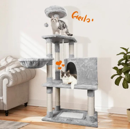 Drapak dla kota szary wysoki 148x89x45