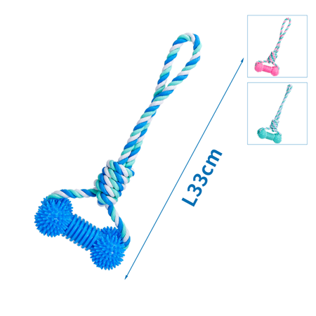 Zabawka dla psa przeciągacz z plecionej liny 33cm