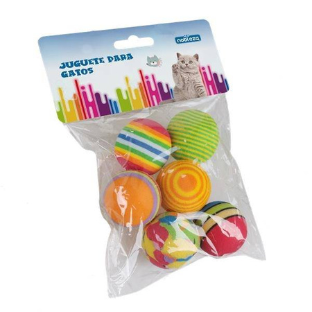 Zestaw 6szt piankowych piłeczek dla kota