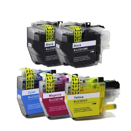 Zestaw 5x tusz do Brother LC-3213 CMYK zamienniki