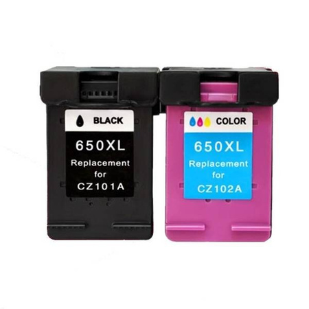Zestaw 2x tusz do HP 650 CMYK nowy zamiennik