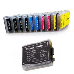 Zestaw 10x tusz do Brother LC970 LC1000 XL zamienniki