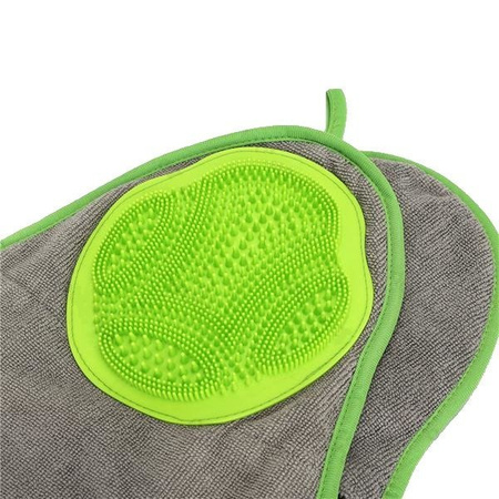 Ręcznik kąpielowy ze szczotka dla psa lub kota 64x28,5cm