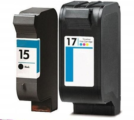 Zestaw 2x tusz do HP 15 XL I 17 XL zamienniki