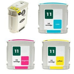 Zestaw 4x tusz do HP 10 HP 11 CMYK zamienniki