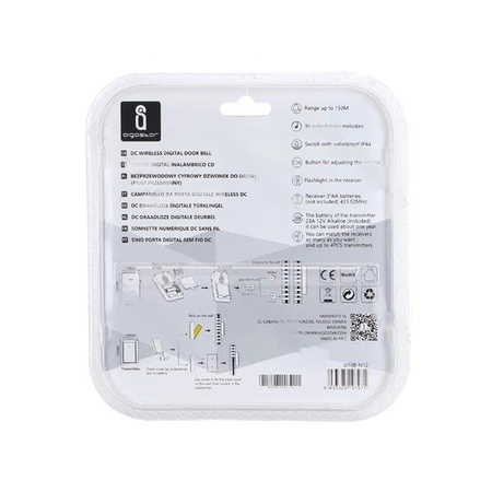 Dzwonek do drzwi biało-srebrny