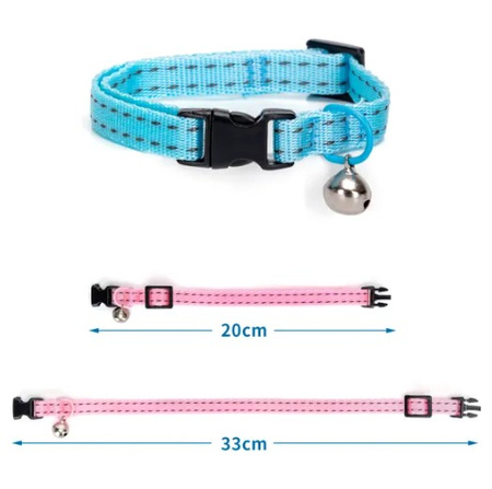 Regulowana obroża przeciw pasożytom 20-33cm 1,5cm 