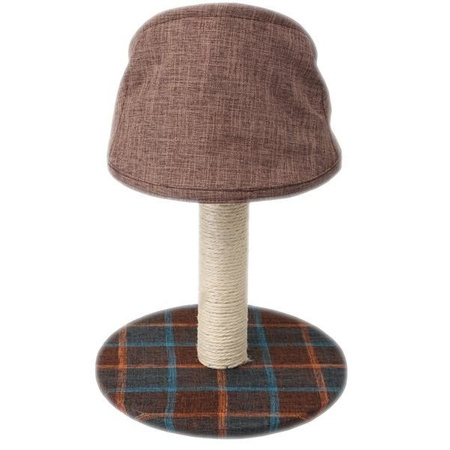 Drapak dla kota z legowiskiem w kratkę