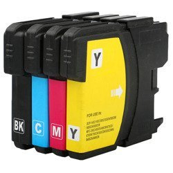 Zestaw 4x tusz do Brother LC980 LC1100 XL CMYK zamienniki
