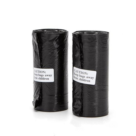 Pojemnik z latarką + 3 rolki woreczków na odchody czarny