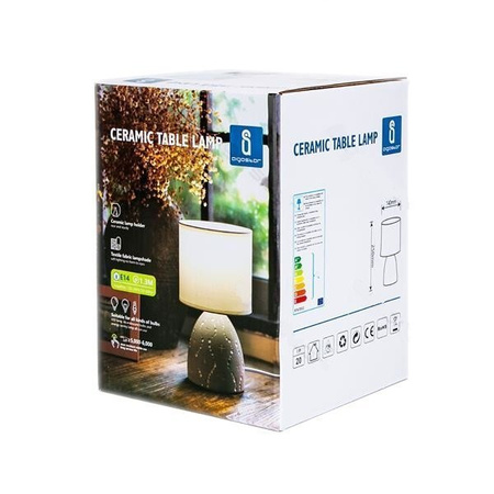 Lampka stołowa 25x14x14cm szara