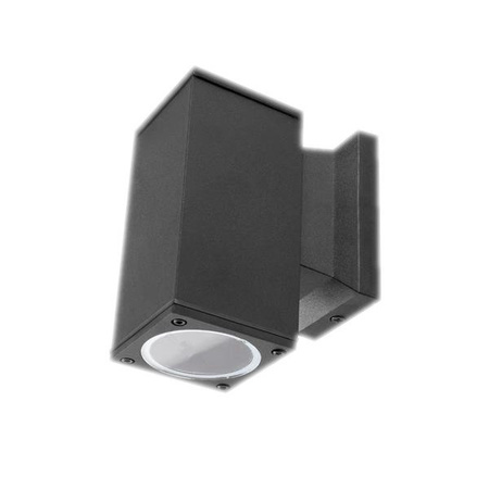 Lampa zewnętrzna ścienna kwadratowa  czarna 127x60x106mm