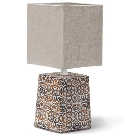 Lampka stołowa 36x24x24cm brązowa