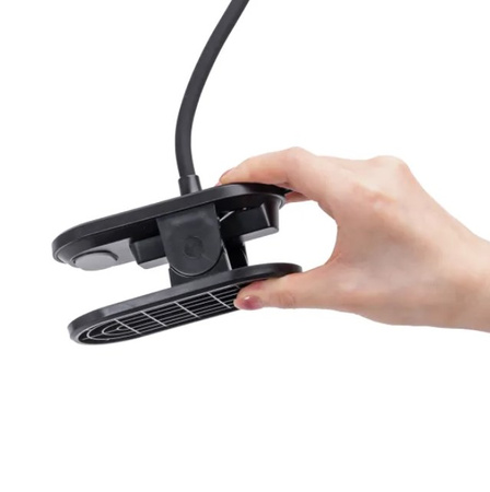 Lampka biurkowa LED czarna na klips