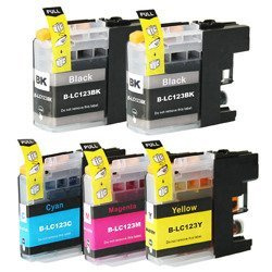 Zestaw 5x tusz do Brother LC123 XL CMYK zamienniki