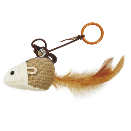 Zabawka dla kota myszka na sznurku