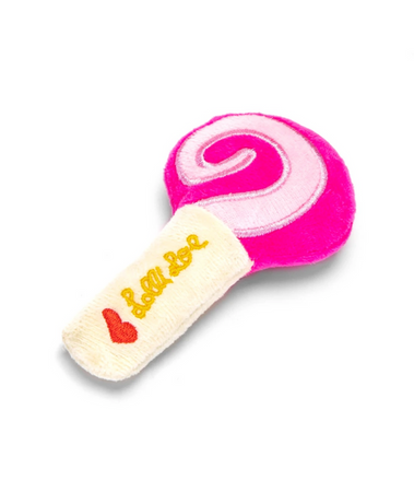 Pluszowa zabawka lizak z piszczałką 