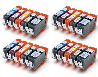 Zestaw 20x tusz do Canon PGI 520 CLI 521 XL CMYK zamienniki