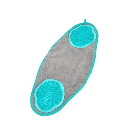 Ręcznik kąpielowy ze szczotka dla psa lub kota 64x28,5cm